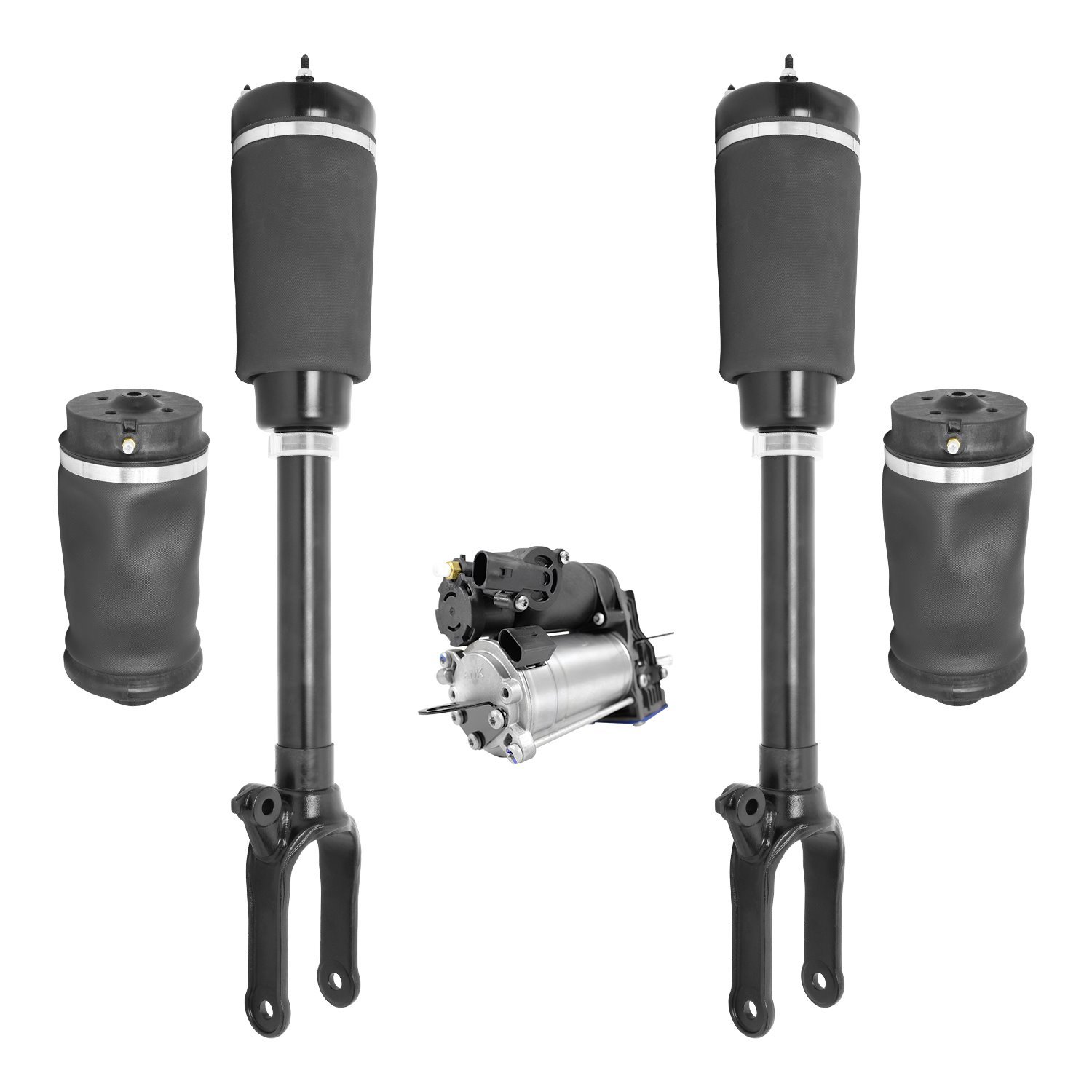 4-18-112900-4 Front & Rear Non-Electronic Suspension Air Strut Assembly Air Spring Kit Fits Select Mercedes-Benz