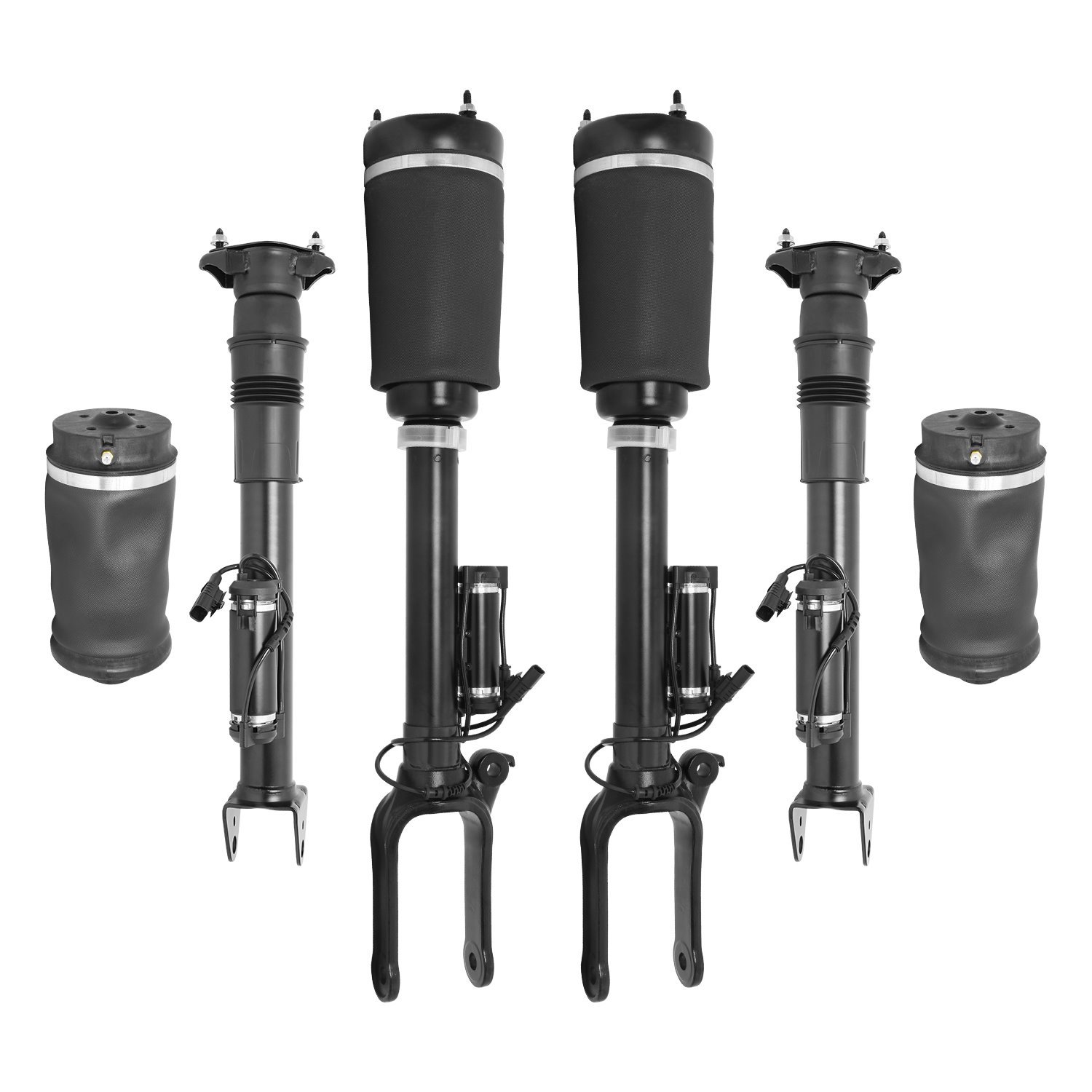 4-28-112900-4 Front & Rear Electronic Suspension Air Strut Assembly Air Spring Shock Kit Fits Select Mercedes-Benz