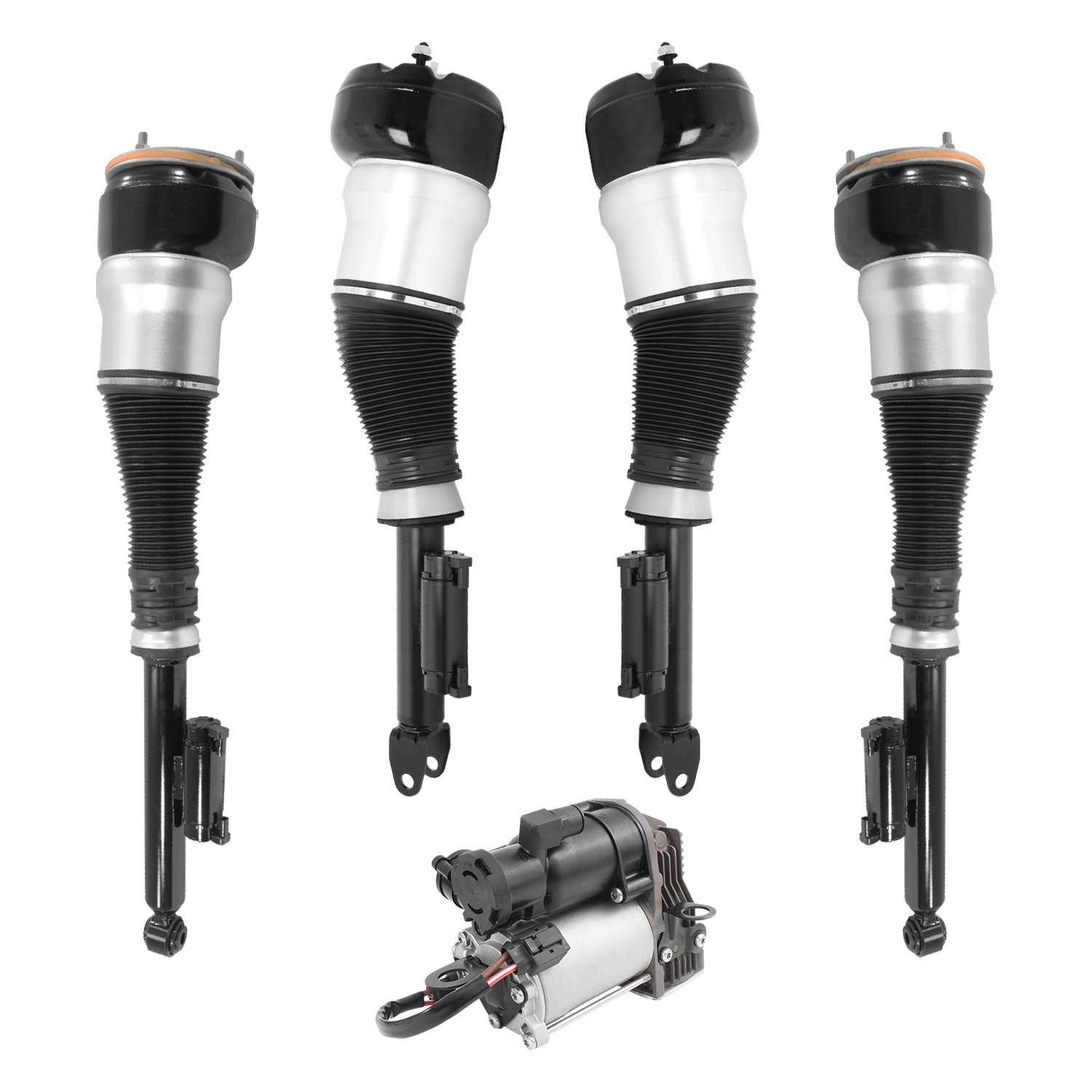 4-28-114001-C Front & Rear Electronic Suspension Air Strut Assembly Kit Fits Select Mercedes-Benz